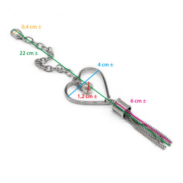 Ciondolo Silvertide Argento con Nappina e Cuore | Tessiland