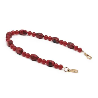 Gem Handle in Resin with Pearls and Carabiners for Clutches Diaspro