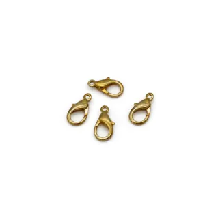 Mosquetones bombados para bisutería, collares y pulseras Oro