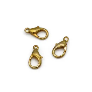 Mosquetones bombados para bisutería, collares y pulseras Oro
