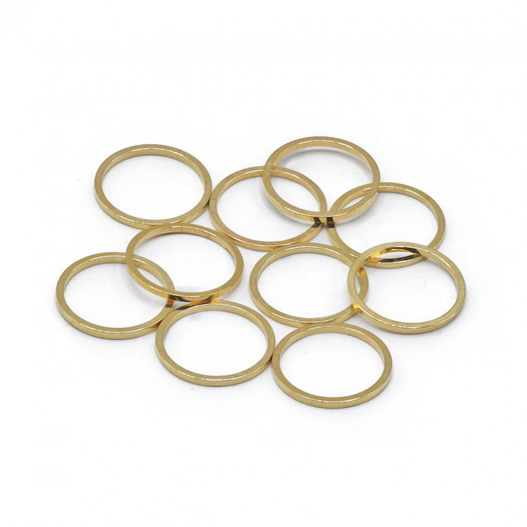 Anellini 13,5mm in Oro Nickel Free | Tessiland
