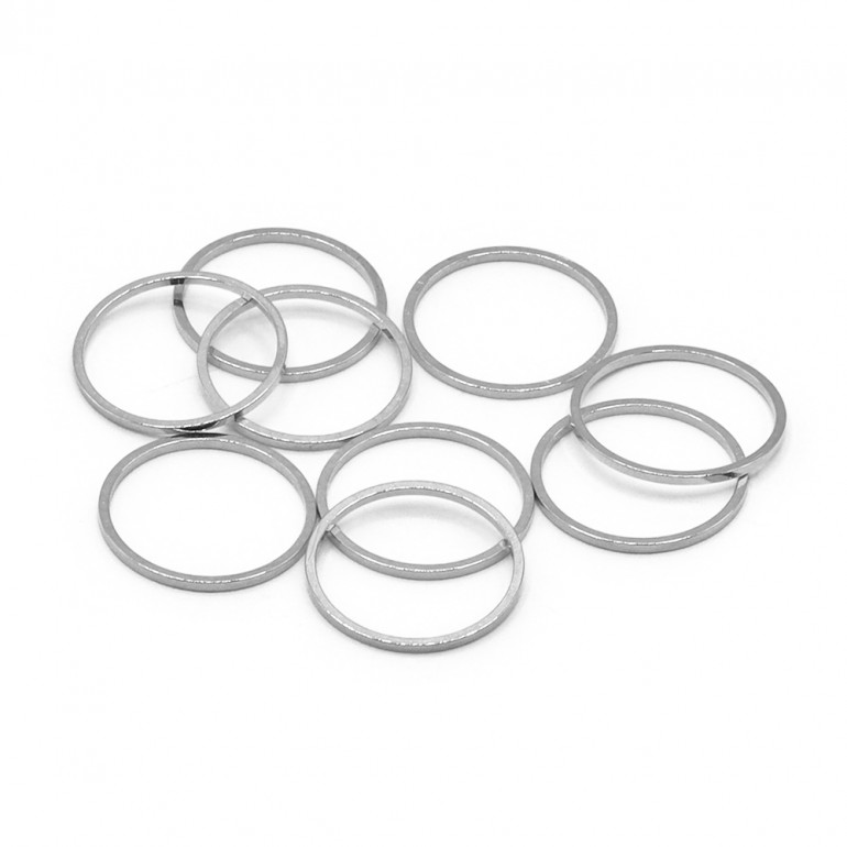Anillos Cerrados Plata 18mm 9pz | Tessiland