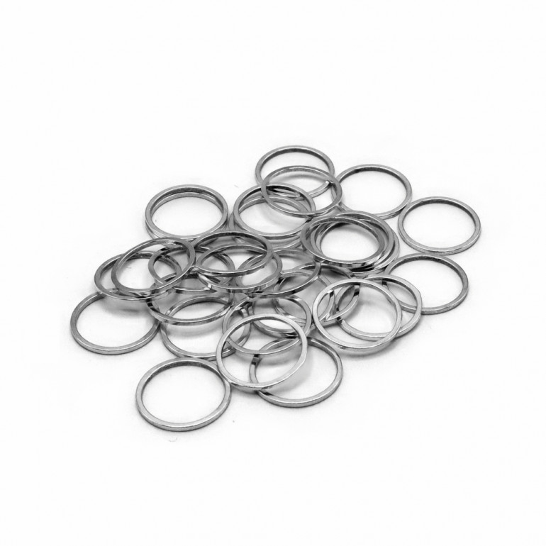 15mm Silver Closed Rings 30pcs | Tessiland