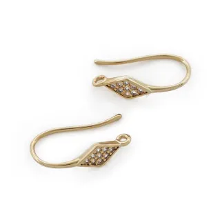 Boucles Losange en laiton avec strass pour boucles d'oreilles et bijoux Oro