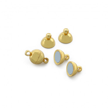 Chiusure calamitate Sfera 8mm nickel free per bijoux Oro