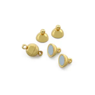 Fermoirs magnétiques Sphère 8mm sans nickel pour bijoux Oro