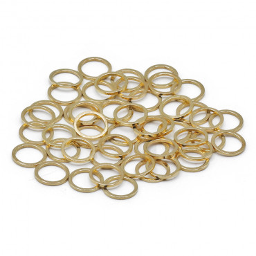 Gold Rings 10mm Nickel Free 48pcs | Tessiland