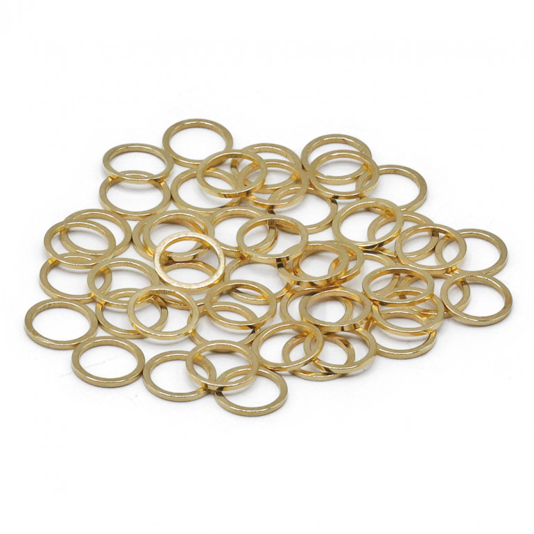 Anellini oro 10mm Nickel Free 48pz | Tessiland