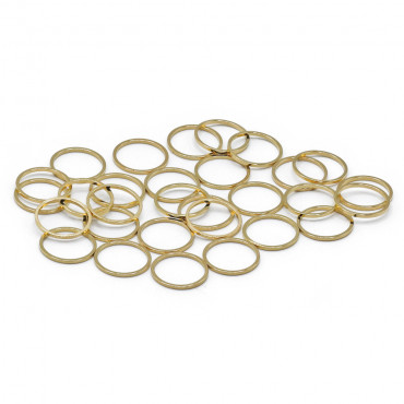 Anillos Cerrados de 15mm oro 30pz | Tessiland