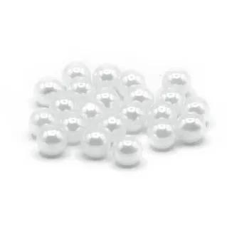Perles 8mm ABS effet perlé pour bijoux 20pcs 002 bianco