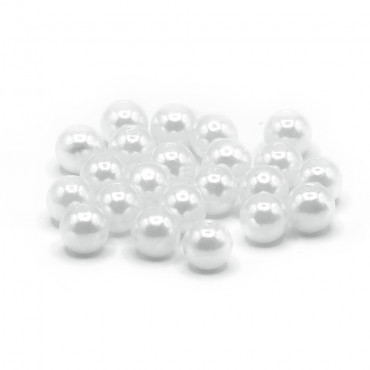 Perline ABS effetto perlato 8mm per bijoux 20pz 002 bianco
