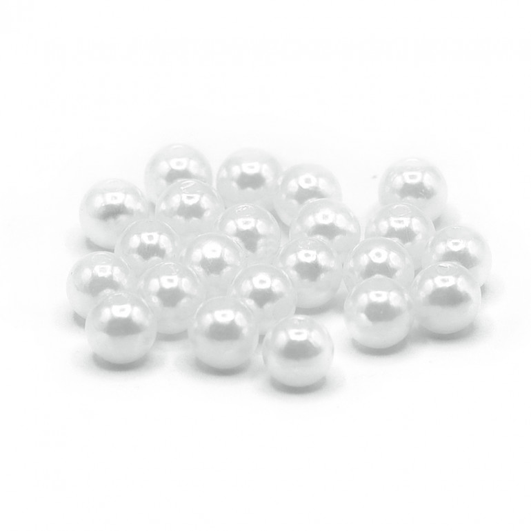 Perles ABS 8mm Blanc 002 | Tessiland
