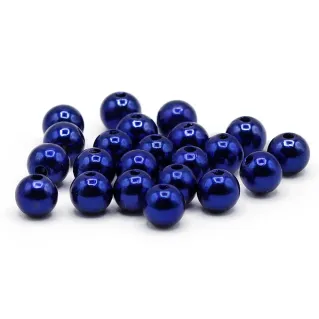 Perles 8mm ABS effet perlé pour bijoux 20pcs 006 blu elettrico