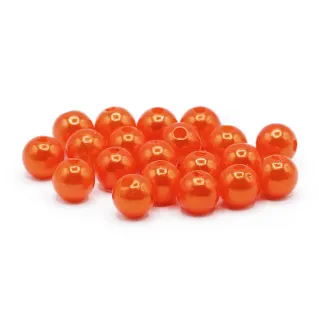 Perles 8mm ABS effet perlé pour bijoux 20pcs 009 arancione