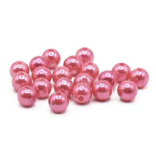 Perlas de 8 mm ABS efecto perlado para bisutería 20pz 012 barbie