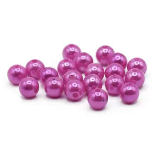 Perles 8mm ABS effet perlé pour bijoux 20pcs 013 malva