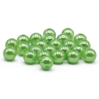 8mm Pearl Effect ABS Beads for Jewelry 20pcs 014 verde scuro