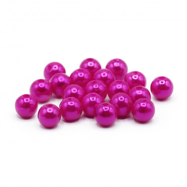 Perline 8mm ABS effetto perlato per bijoux 20pz 015 fuxia