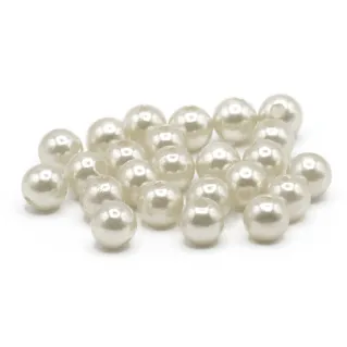 Perlas de 8 mm ABS efecto perlado para bisutería 20pz 017 naturale