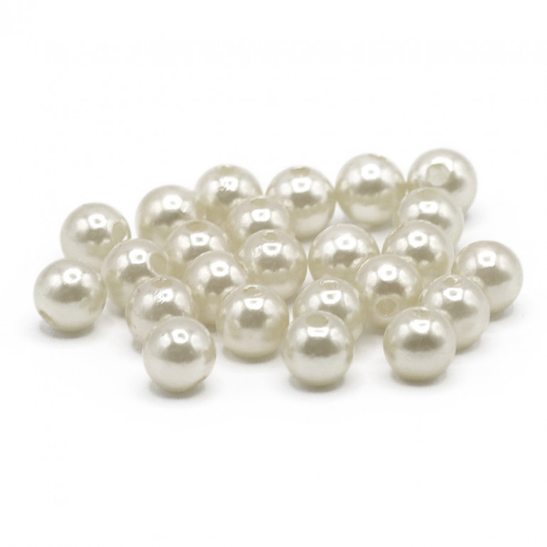 Perles ABS 8mm 017 Naturel | Tessiland