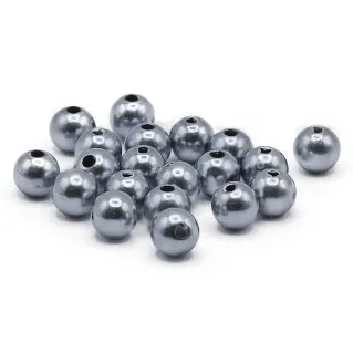 Perlas de 8 mm ABS efecto perlado para bisutería 20pz 018 argento
