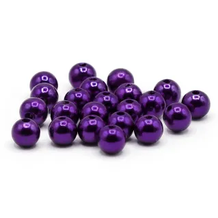 8mm Pearl Effect ABS Beads for Jewelry 20pcs 022 melanzana
