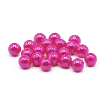 Perline ABS effetto perlato 8mm per bijoux 20pz 023 fuxia chiaro