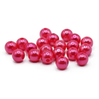Perles 8mm ABS effet perlé pour bijoux 20pcs 025 magenta
