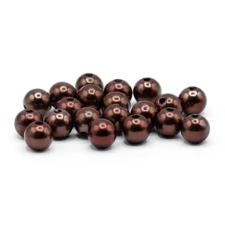 8mm Pearl Effect ABS Beads for Jewelry 20pcs 026 bronzo