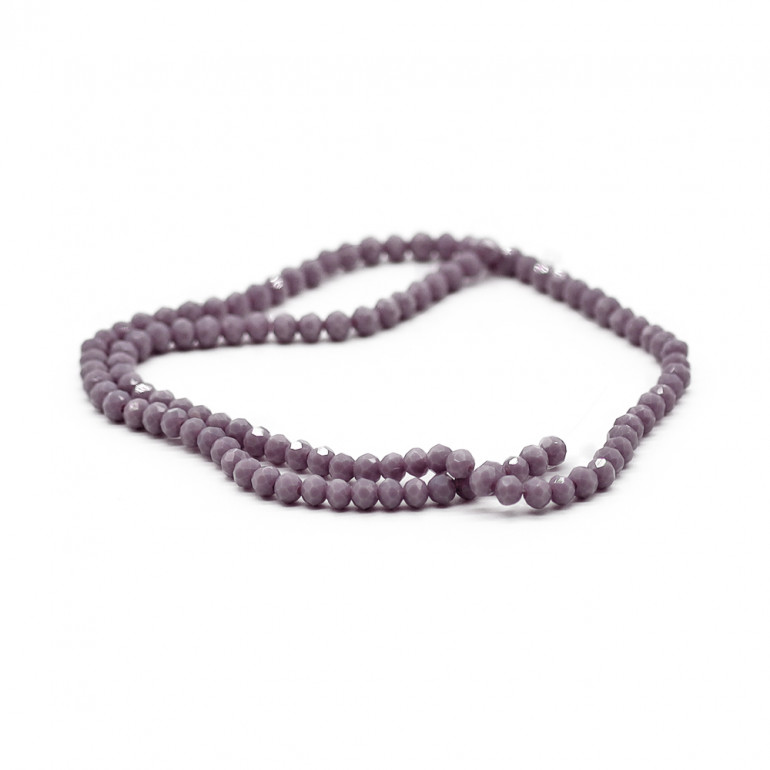 Cristaux 4 mm facettés A084 Mauve Solide Iridescent | Tessiland