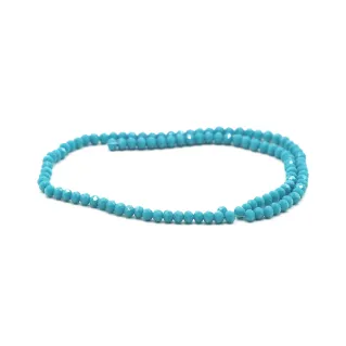 4mm Faceted Glass Crystals for Jewelry A076 ciano
