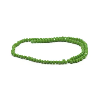 Cristaux facettés en verre de 4 mm pour bijoux A078 lime