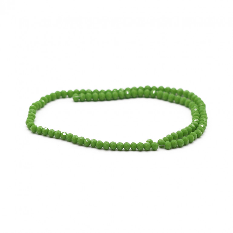 Cristaux 4 mm facettés A078 Lime Solide Iridescent | Tessiland