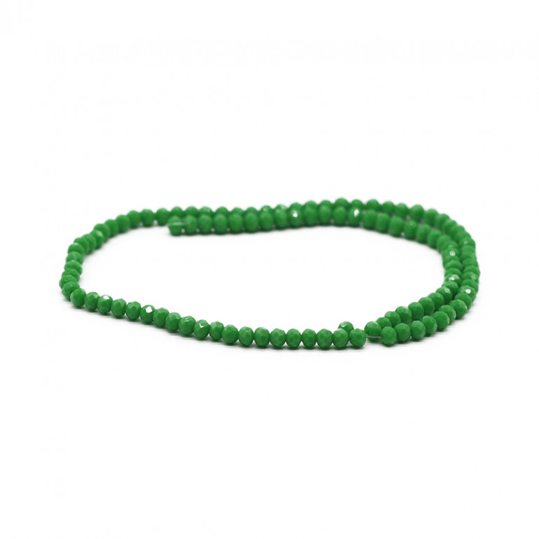 Cristaux 4 mm facettés A079 Basilic Solide Iridescent | Tessiland