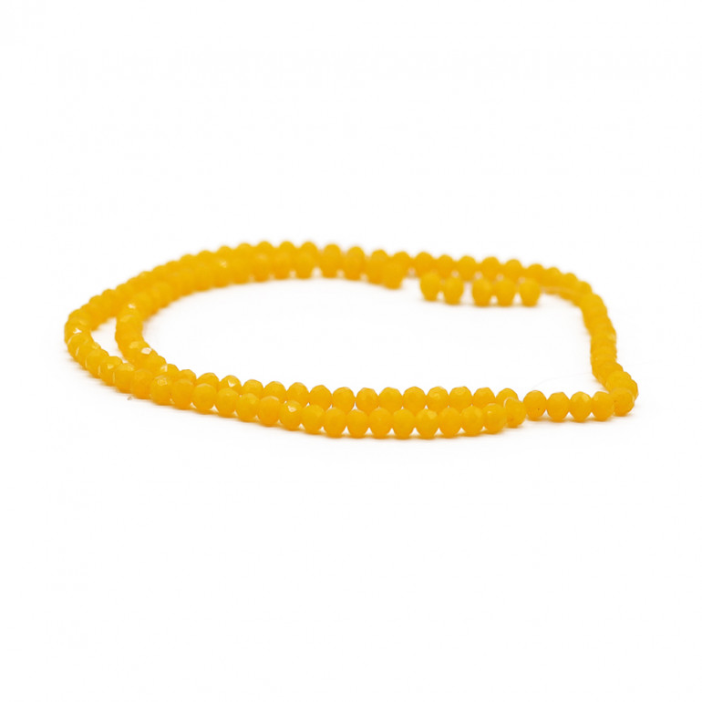 Cristalli 4 mm sfaccettati A116 Mango Pieno Iridescente | Tessiland