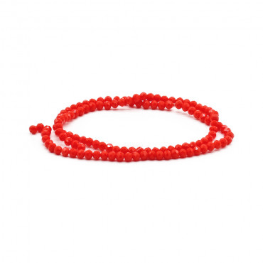 Cristaux 4 mm facettés A119 Corail Solide Iridescent | Tessiland