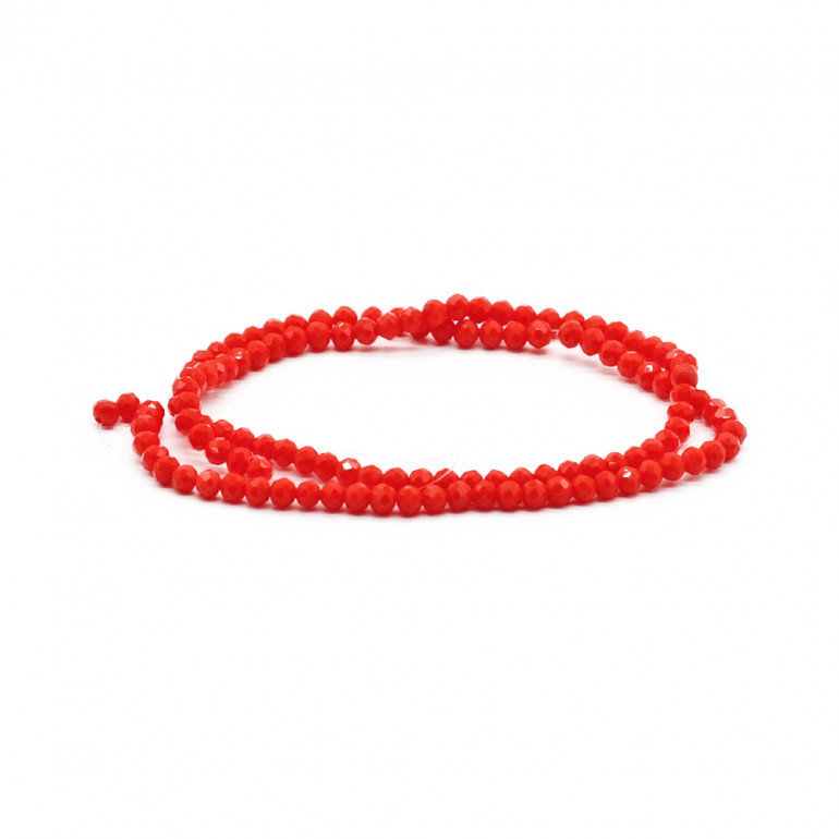 Faceted Crystals 4 mm A119 Solid Iridescent Coral | Tessiland