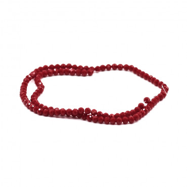 Cristalli 4mm sfaccettati in vetro per bijoux A121 cremisi