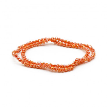 Cristalli 4mm sfaccettati in vetro per bijoux A145 arancione