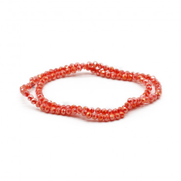 Cristalli 4mm sfaccettati in vetro per bijoux A146 paprika