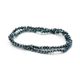 Cristaux facettés en verre de 4 mm pour bijoux A161 antracite