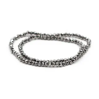 Cristaux facettés en verre de 4 mm pour bijoux A225 argento