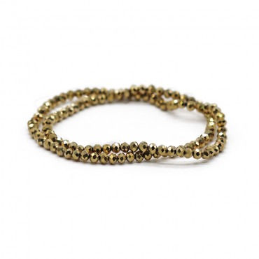 Cristalli sfaccettati in vetro 4mm per bijoux A227 oro