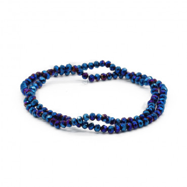 Cristalli sfaccettati in vetro 4mm per bijoux A230 eclissi viola