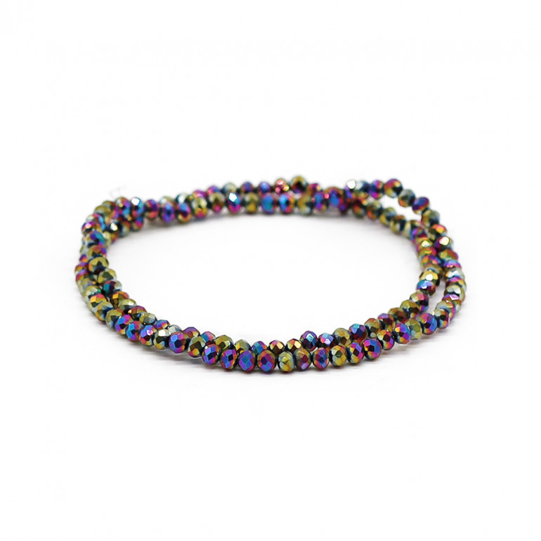 Cristaux 4 mm facettés A231 Paradis Solide Changeant | Tessiland