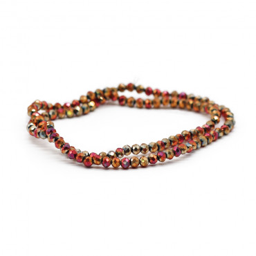 Cristalli 4mm sfaccettati in vetro per bijoux A232 tramonto