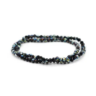 4mm Faceted Glass Crystals for Jewelry A233 carbone