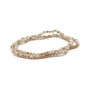 Cristaux facettés en verre de 4 mm pour bijoux A271 blend beige