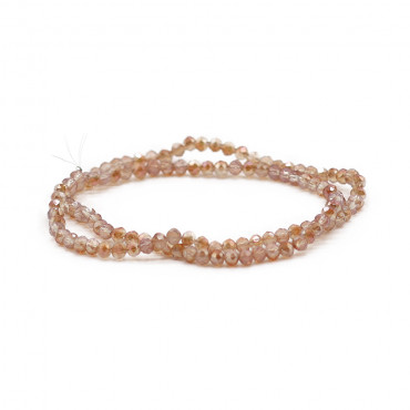 Faceted Crystals 4 mm A276 Transparent Shimmering Shell | Tessiland