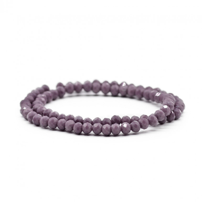 Cristaux 6 mm A084 Mauve Solide Iridescent, verre facetté | Tessiland